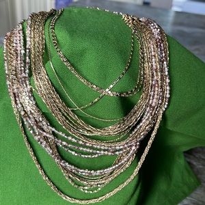 Rose Gold Tone Statement Necklace